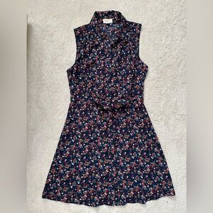 Floral Sleeveless Collared Dress